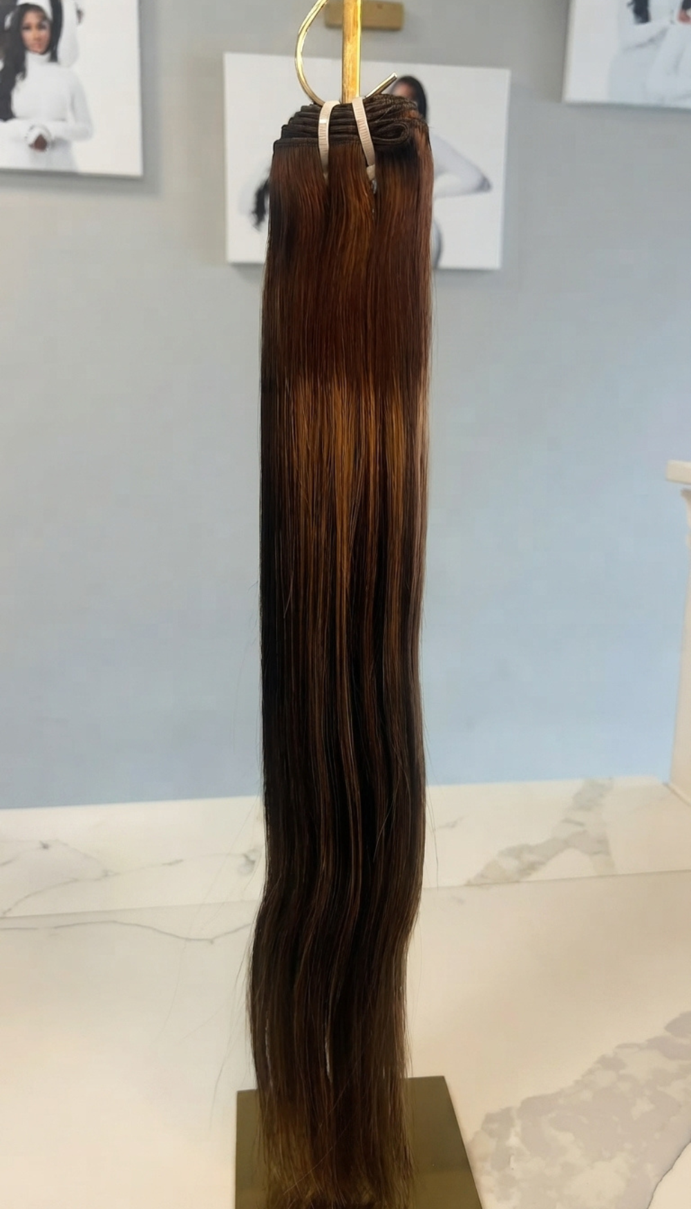 Cocoa Caramel — Chocolate Balayage Straight Bundle